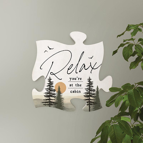 p. graham dunn Lake & Lodge Collection Puzzle Pieces Decor - Relax