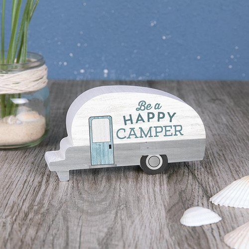 p. graham dunn Lake & Lodge Collection Shapes - Be A Happy Camper