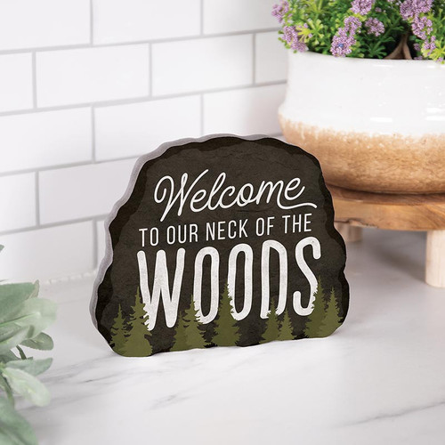 p. graham dunn Lake & Lodge Collection Shapes - Welcome To Our Neck Of The Woods