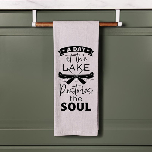 p. graham dunn Lake & Lodge Collection Tea Towels - A Day At The Lake
