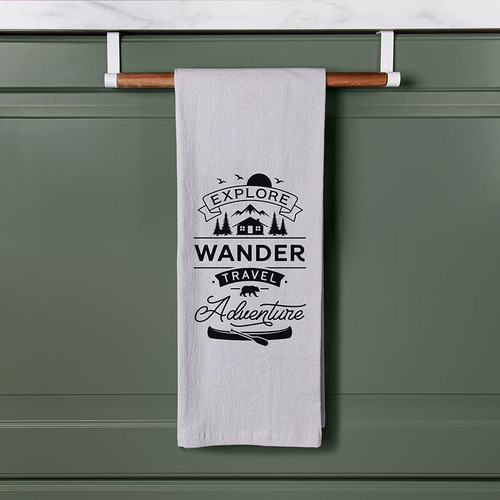 p. graham dunn Lake & Lodge Collection Tea Towels - Explore Wonder