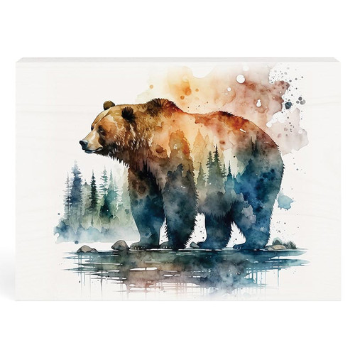 P. Graham Dunn Lake & Lodge Collection Word Blocks - Bear