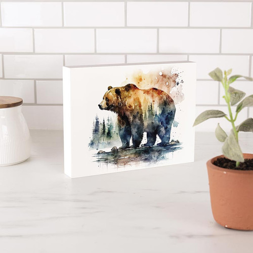 p. graham dunn Lake & Lodge Collection Word Blocks - Bear