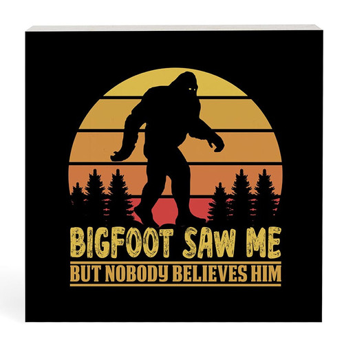 P. Graham Dunn Lake & Lodge Collection Word Blocks - Bigfoot Saw Me