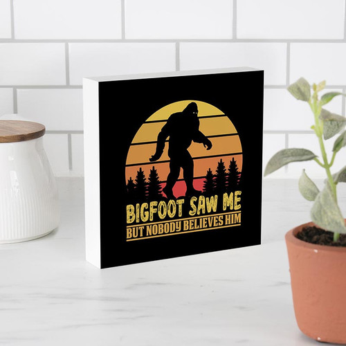 p. graham dunn Lake & Lodge Collection Word Blocks - Bigfoot Saw Me