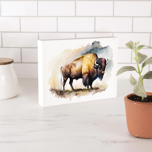 p. graham dunn Lake & Lodge Collection Word Blocks - Buffalo