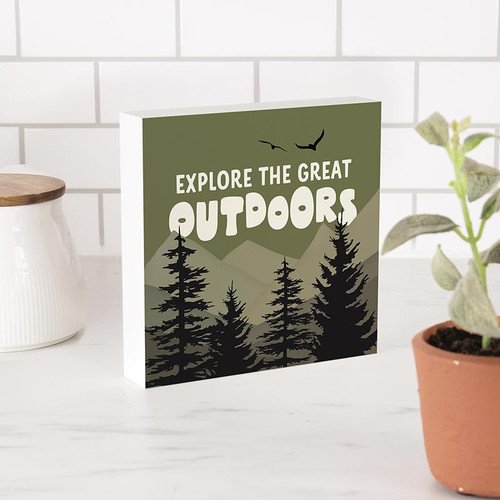 p. graham dunn Lake & Lodge Collection Word Blocks - Explore The Great