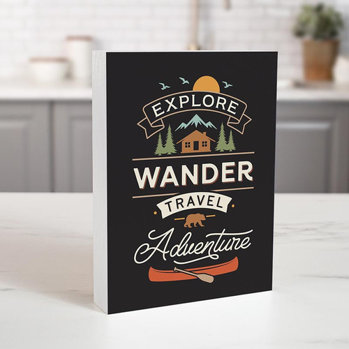 p. graham dunn Lake & Lodge Collection Word Blocks - Explore