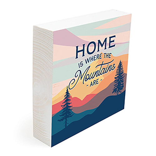 P. Graham Dunn Lake & Lodge Collection Word Blocks - Home Is Where The Mountains