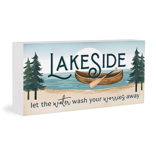 P. Graham Dunn Lake & Lodge Collection Word Blocks - Lakeside