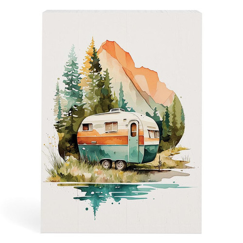 P. Graham Dunn Lake & Lodge Collection Word Blocks - RV Camp