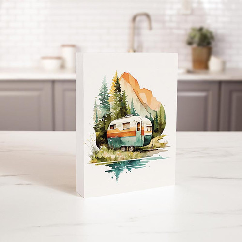 p. graham dunn Lake & Lodge Collection Word Blocks - RV Camp