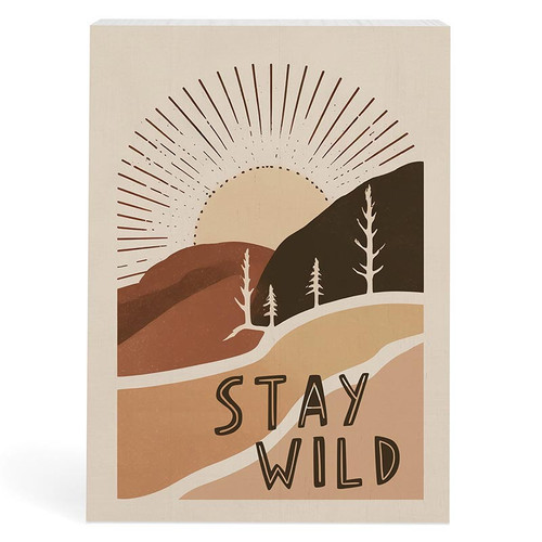 P. Graham Dunn Lake & Lodge Collection Word Blocks - Stay Wild