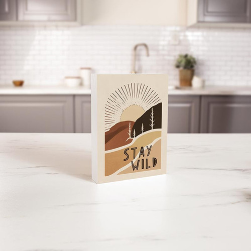 p. graham dunn Lake & Lodge Collection Word Blocks - Stay Wild