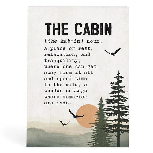 P. Graham Dunn Lake & Lodge Collection Word Blocks - The Cabin