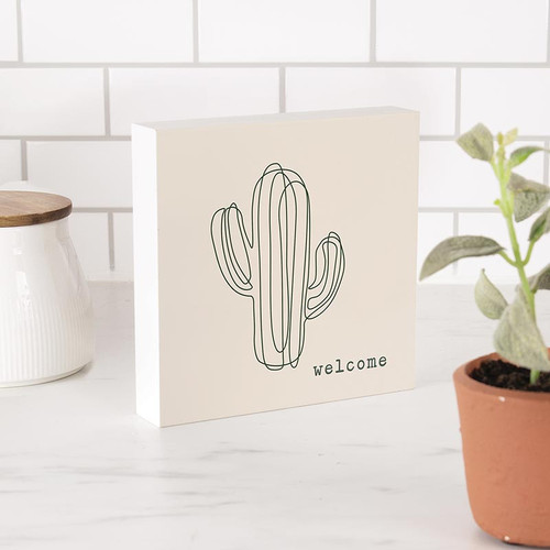 p. graham dunn Lake & Lodge Collection Word Blocks - Welcome