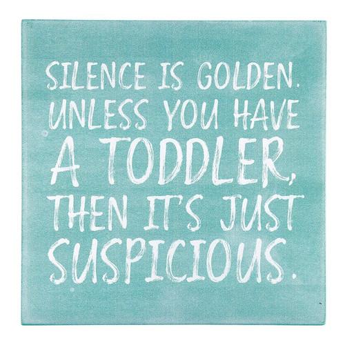 P. Graham Dunn Love Mom Collection Word Block - Silence Is Golden