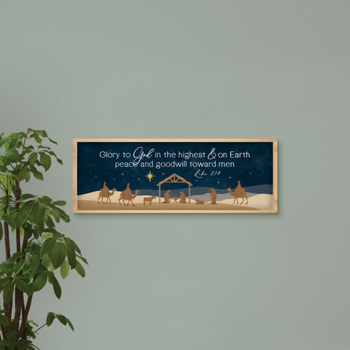 p. graham dunn Merry Be Your Christmas Framed Art - Glory To God - XL