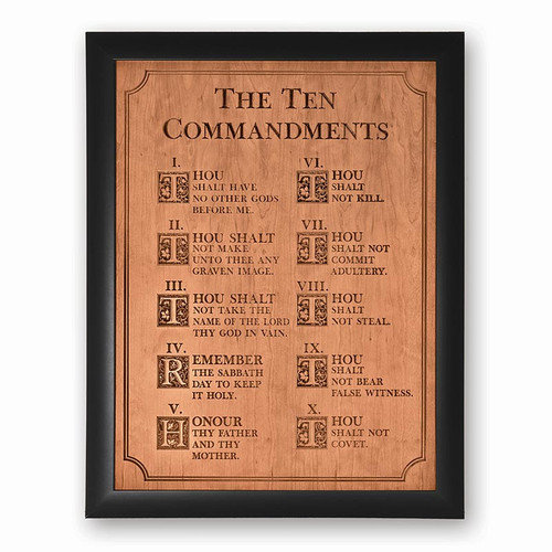 P. Graham Dunn Ornate Decor Carved Art - The Ten Commandments