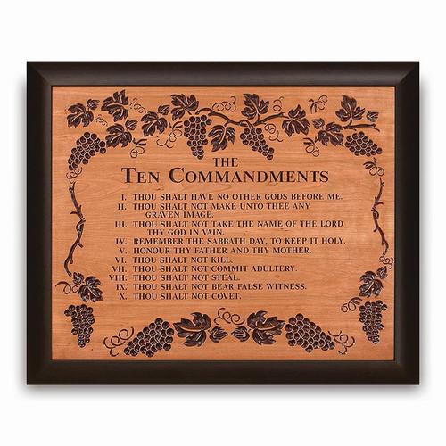 P. Graham Dunn Ornate Decor Carved Art - The Ten Commandments - XL