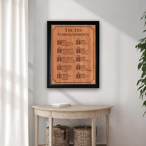 p. graham dunn Ornate Decor Carved Art - The Ten Commandments