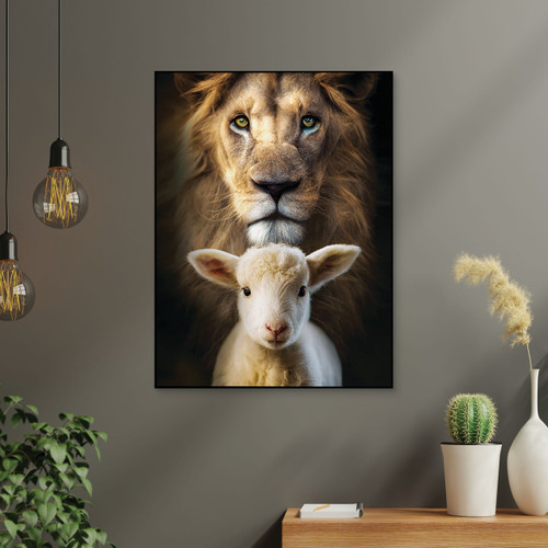 p. graham dunn Art Print - Lion With Lamb