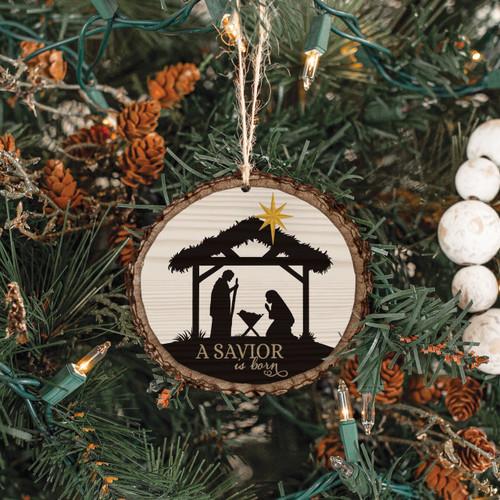 p. graham dunn Barky Ornament - A Savior Is Born
