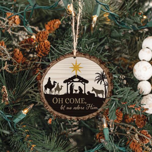 p. graham dunn Barky Ornament - Let Us Adore Him