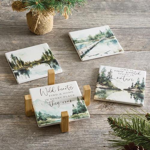 P. Graham Dunn Cabin Fever Coaster - 4/pk