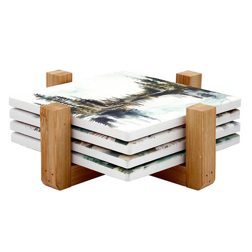 P. Graham Dunn Cabin Fever Coaster - 4/pk