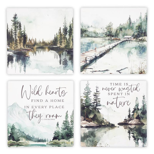 p. graham dunn Cabin Fever Coaster - 4/pk