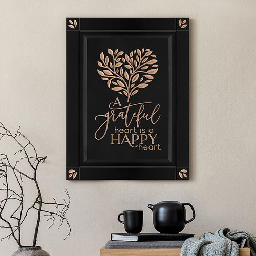 P. Graham Dunn Carved Black - A Grateful Heart