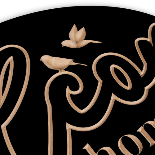 P. Graham Dunn Carved Black Collection - Welcome Home