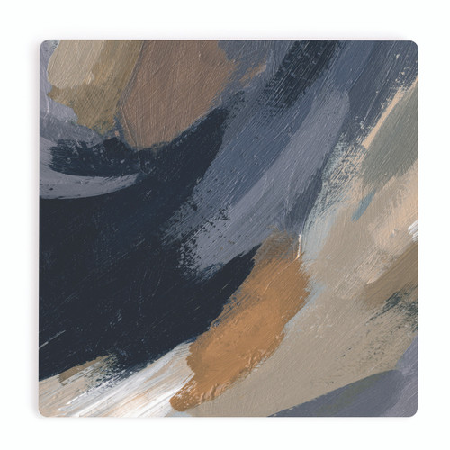 P. Graham Dunn Ceramic Coasters - Blue Brushstroke