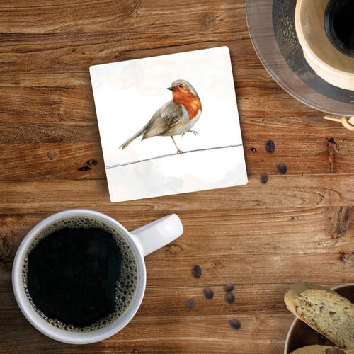 p. graham dunn Ceramic Coasters - Brown Headed Thrush