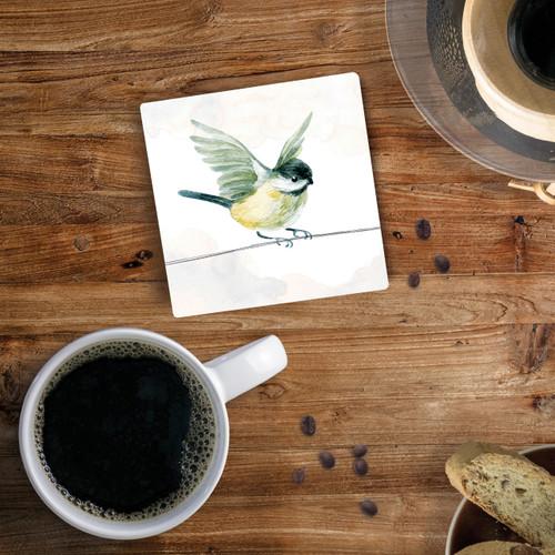 P. Graham Dunn Ceramic Coasters - Chickadee