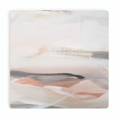 P. Graham Dunn Ceramic Coasters - Gray And Orange