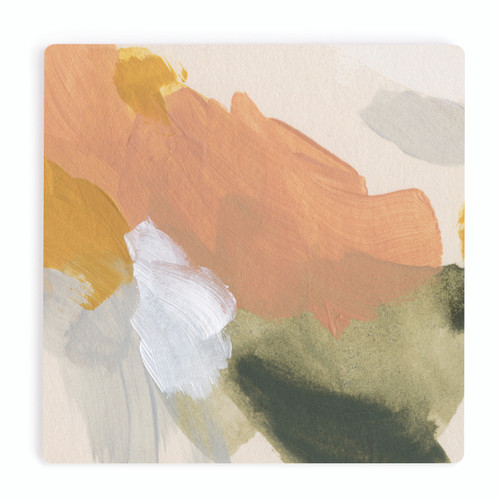 P. Graham Dunn Ceramic Coasters - Green Brushstroke