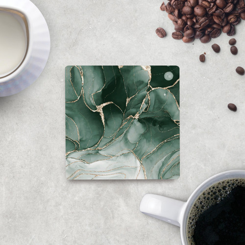 p. graham dunn Ceramic Coasters - Green Geode