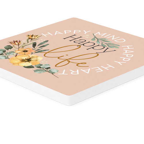 P. Graham Dunn Ceramic Coasters - Happy Mind