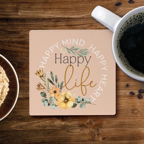 p. graham dunn Ceramic Coasters - Happy Mind