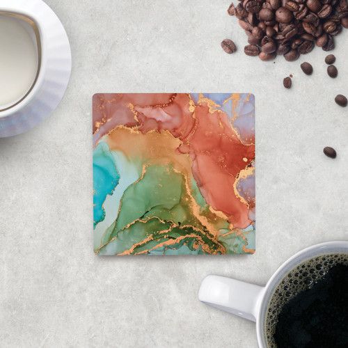 p. graham dunn Ceramic Coasters - Multi- Color Geode