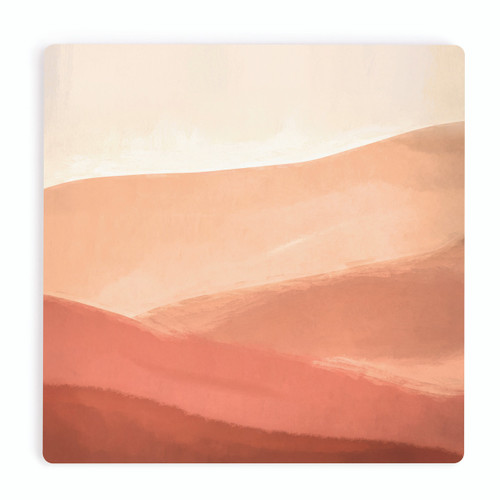 P. Graham Dunn Ceramic Coasters - Orange Abstract