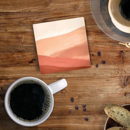 p. graham dunn Ceramic Coasters - Orange Abstract