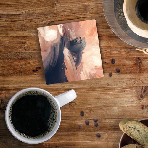 p. graham dunn Ceramic Coasters - Orange And Black