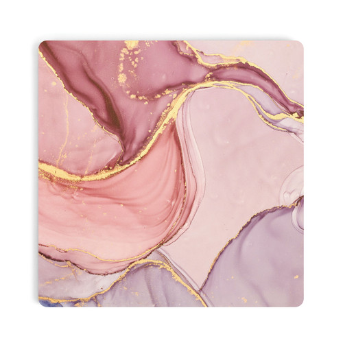 P. Graham Dunn Ceramic Coasters - Pink Geode