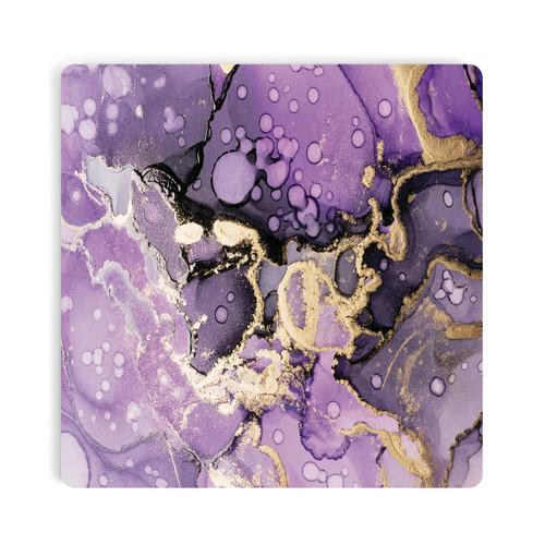 P. Graham Dunn Ceramic Coasters - Purple Geode