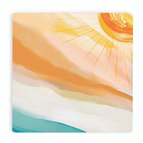 P. Graham Dunn Ceramic Coasters - Sun Abstract