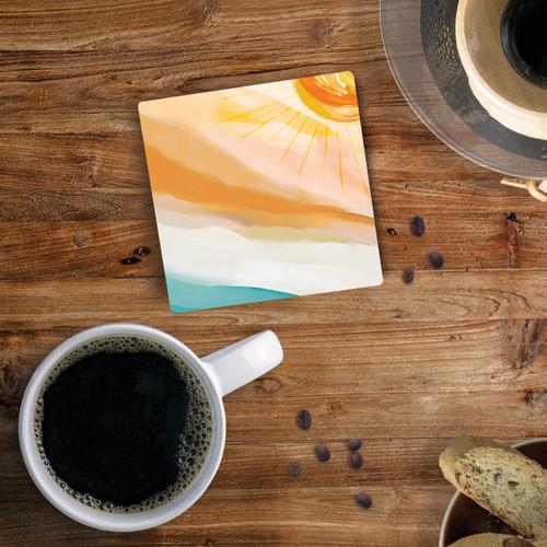 p. graham dunn Ceramic Coasters - Sun Abstract
