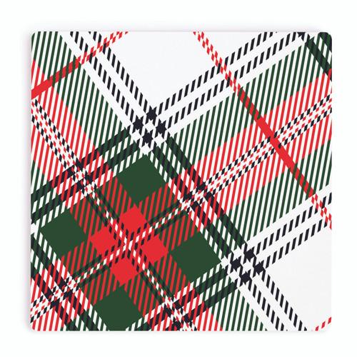 P. Graham Dunn Christmas Coasters - Cream Red & Green